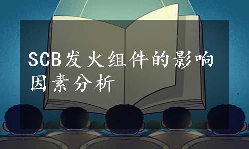 SCB发火组件的影响因素分析