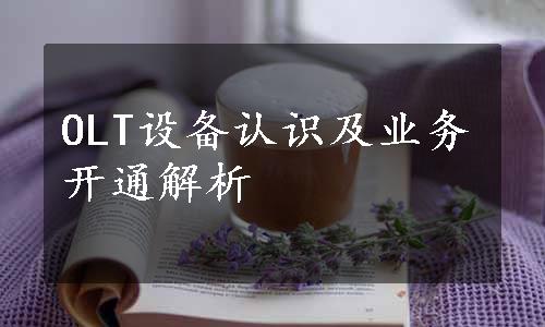 OLT设备认识及业务开通解析