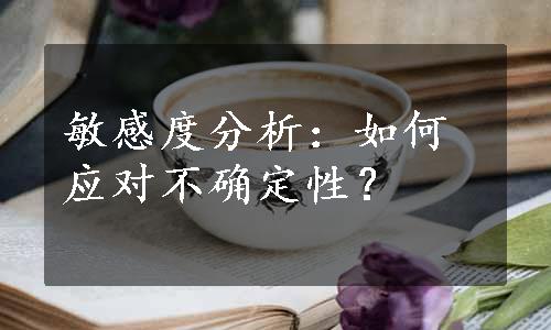 敏感度分析：如何应对不确定性？