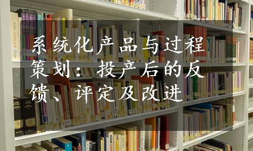 系统化产品与过程策划：投产后的反馈、评定及改进