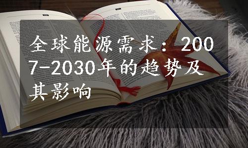 全球能源需求：2007-2030年的趋势及其影响