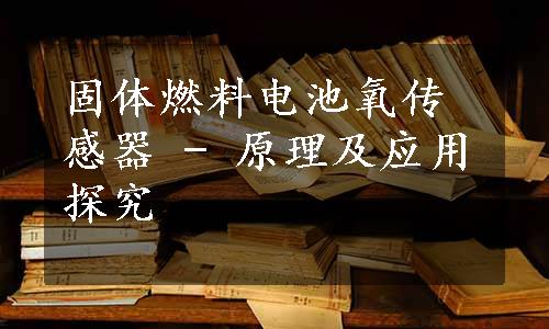 固体燃料电池氧传感器 - 原理及应用探究