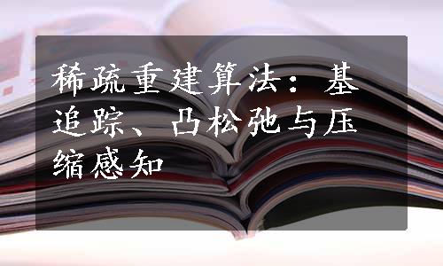 稀疏重建算法：基追踪、凸松弛与压缩感知