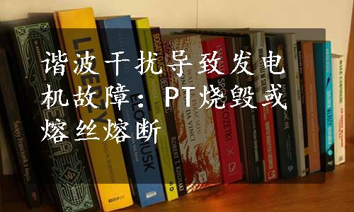 谐波干扰导致发电机故障：PT烧毁或熔丝熔断