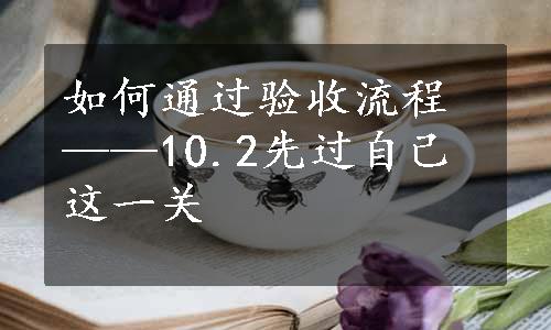 如何通过验收流程——10.2先过自己这一关