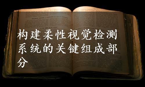 构建柔性视觉检测系统的关键组成部分