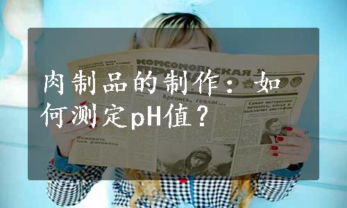 肉制品的制作：如何测定pH值？