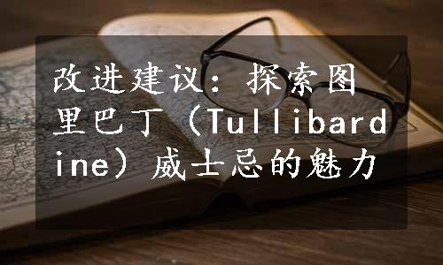 改进建议：探索图里巴丁（Tullibardine）威士忌的魅力