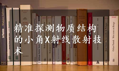 精准探测物质结构的小角X射线散射技术