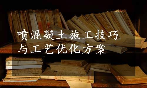 喷混凝土施工技巧与工艺优化方案