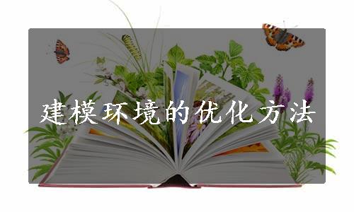 建模环境的优化方法