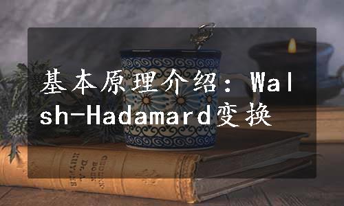 基本原理介绍：Walsh-Hadamard变换