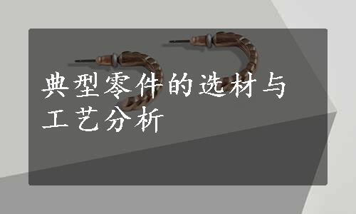 典型零件的选材与工艺分析