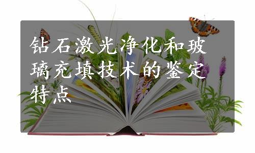 钻石激光净化和玻璃充填技术的鉴定特点