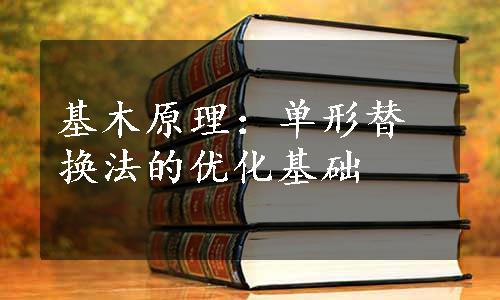 基木原理：单形替换法的优化基础