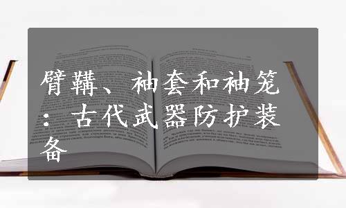 臂鞲、袖套和袖笼：古代武器防护装备