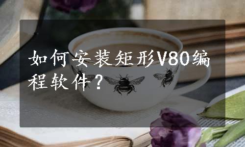 如何安装矩形V80编程软件？