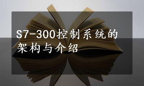 S7-300控制系统的架构与介绍