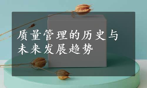 质量管理的历史与未来发展趋势