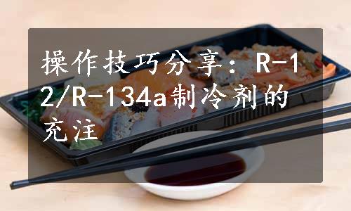 操作技巧分享：R-12/R-134a制冷剂的充注