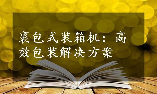 裹包式装箱机：高效包装解决方案