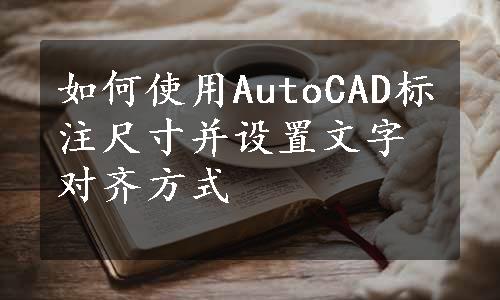 如何使用AutoCAD标注尺寸并设置文字对齐方式