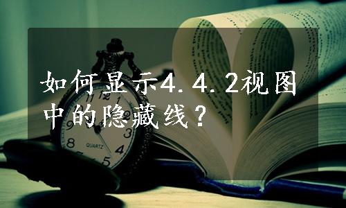 如何显示4.4.2视图中的隐藏线？