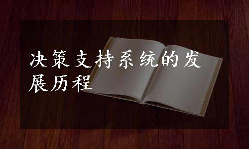 决策支持系统的发展历程