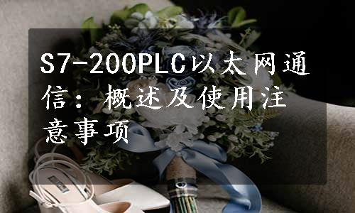 S7-200PLC以太网通信：概述及使用注意事项