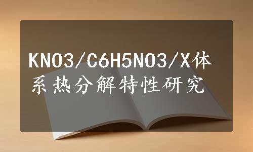 KNO3/C6H5NO3/X体系热分解特性研究