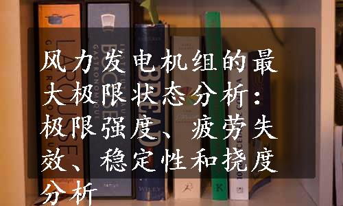 风力发电机组的最大极限状态分析：极限强度、疲劳失效、稳定性和挠度分析