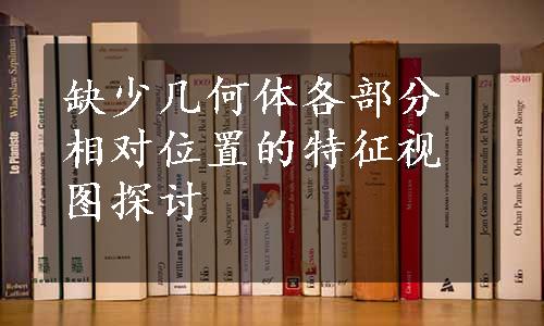 缺少几何体各部分相对位置的特征视图探讨