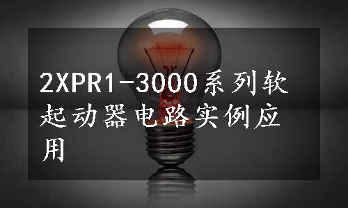 2XPR1-3000系列软起动器电路实例应用