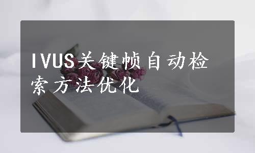 IVUS关键帧自动检索方法优化