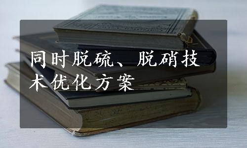 同时脱硫、脱硝技术优化方案