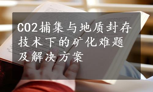 CO2捕集与地质封存技术下的矿化难题及解决方案