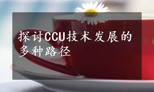 探讨CCU技术发展的多种路径