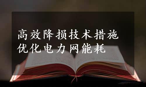 高效降损技术措施优化电力网能耗