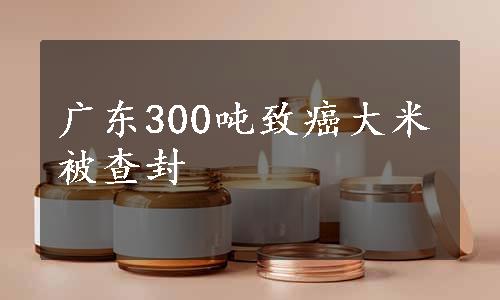 广东300吨致癌大米被查封