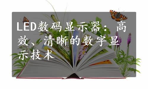 LED数码显示器：高效、清晰的数字显示技术