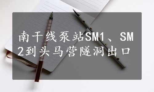 南干线泵站SM1、SM2到头马营隧洞出口