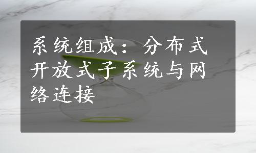 系统组成：分布式开放式子系统与网络连接