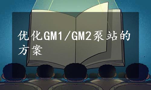 优化GM1/GM2泵站的方案