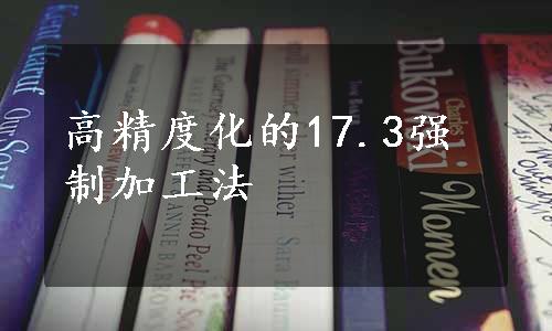 高精度化的17.3强制加工法