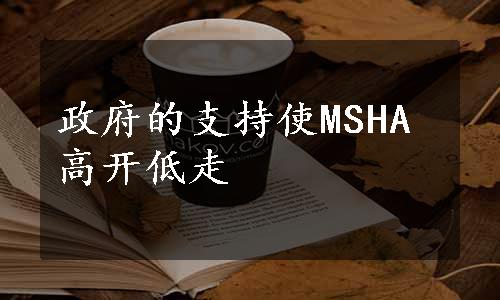 政府的支持使MSHA高开低走