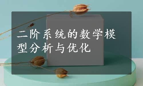 二阶系统的数学模型分析与优化