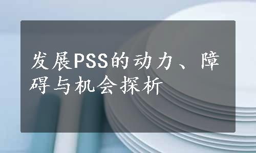 发展PSS的动力、障碍与机会探析