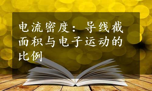 电流密度：导线截面积与电子运动的比例