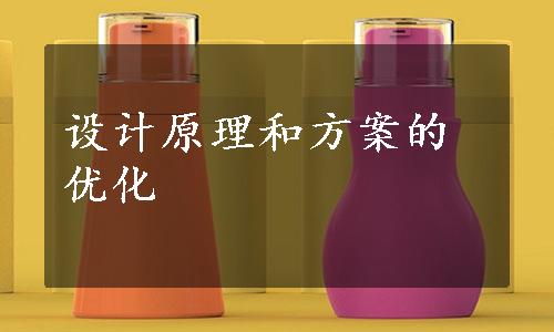 设计原理和方案的优化