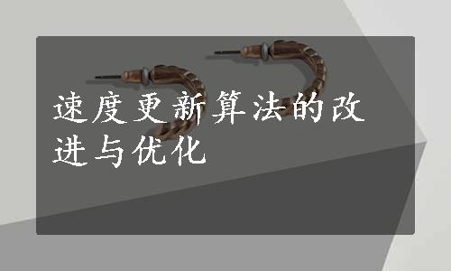 速度更新算法的改进与优化